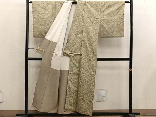 平和屋着物■本場大島紬 7マルキ 草葉文 正絹 逸品 BAAY0488mz