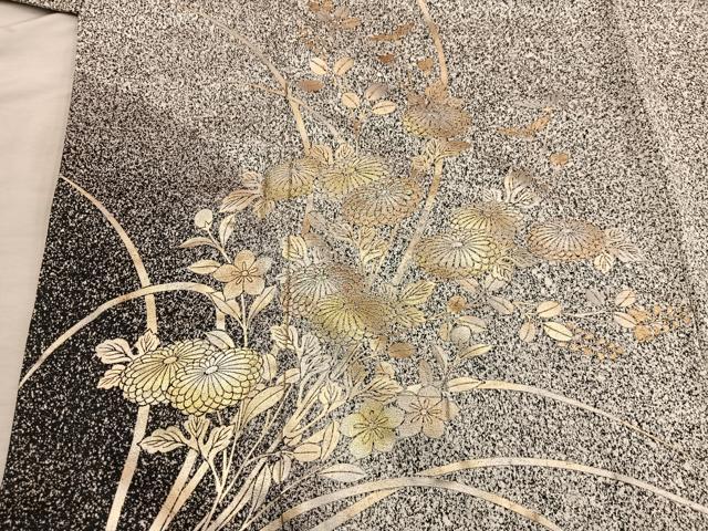 平和屋着物■訪問着 菊花文 たたき染め 金彩 正絹 逸品 BAAY0489mz