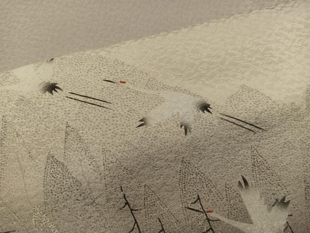 平和屋着物■訪問着 飛鶴樹林文 暈し染め 正絹 逸品 BAAY0499mz