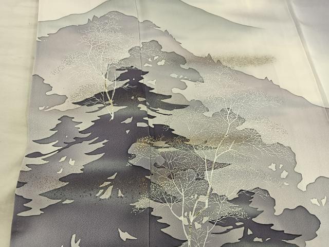 平和屋着物■豪華色留袖 樹林文 暈し染め 金彩 正絹 逸品 BAAY0505mz