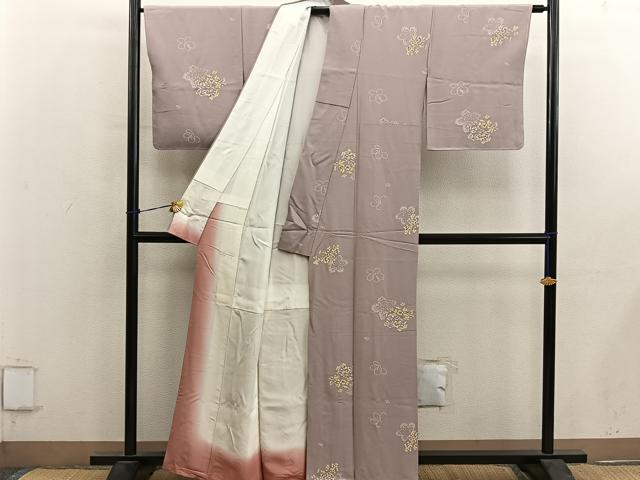 平和屋着物■上質な小紋 草花文 正絹 逸品 未使用 BAAY0514mz