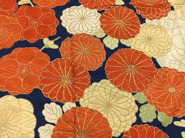 平和屋着物■豪華振袖 駒刺繍 菊花文 金彩 正絹 逸品 BAAY0518mz