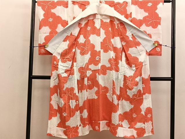 平和屋着物■長襦袢 無双仕立て 絞り 梅花文 正絹 逸品 BAAY0538mz