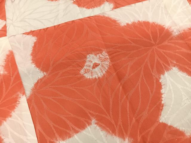 平和屋着物■長襦袢 無双仕立て 絞り 梅花文 正絹 逸品 BAAY0538mz