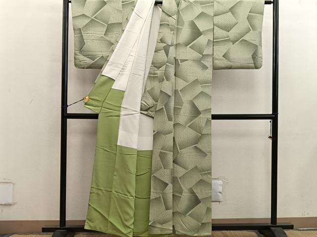 平和屋着物■上質な小紋 瓦文 正絹 逸品 BAAY0546mz