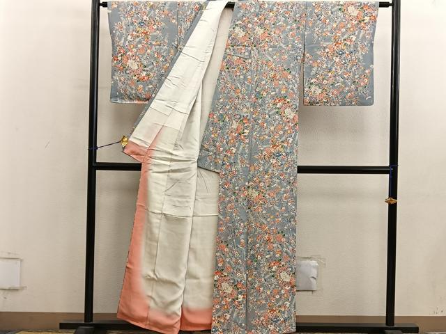 平和屋着物■上質な小紋 乱菊 正絹 逸品 BAAY0548mz