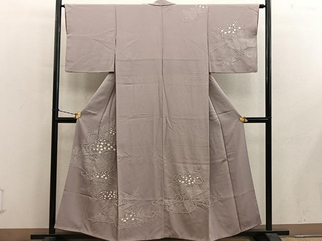 平和屋着物■訪問着 絞り 風景花文 正絹 逸品 BAAY0598mz