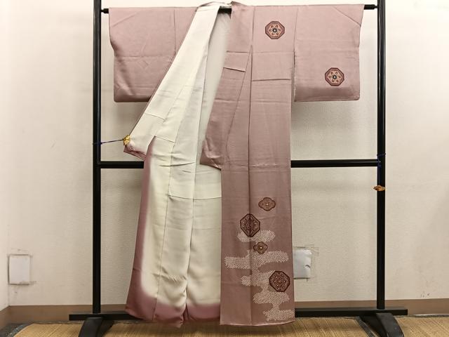 平和屋着物■訪問着 絞り エ霞花文 金彩 三越扱い 正絹 逸品 BAAY0602mz