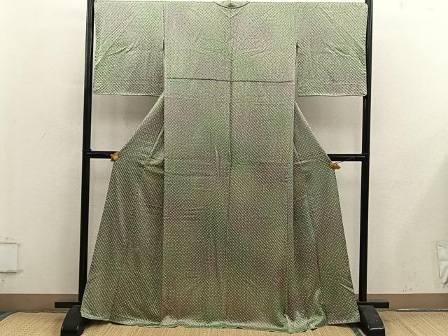 平和屋着物■上質な小紋 総絞り 暈し染め 正絹 逸品 BAAY0623mz
