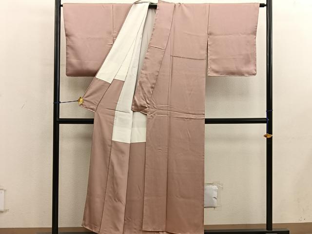 平和屋着物■上質な色無地 宍色 正絹 逸品 BAAY0648mz