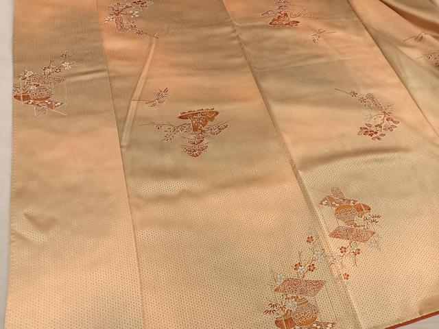 平和屋着物■上質な小紋 陶器花文 暈し染め 正絹 逸品 BAAY0654mz