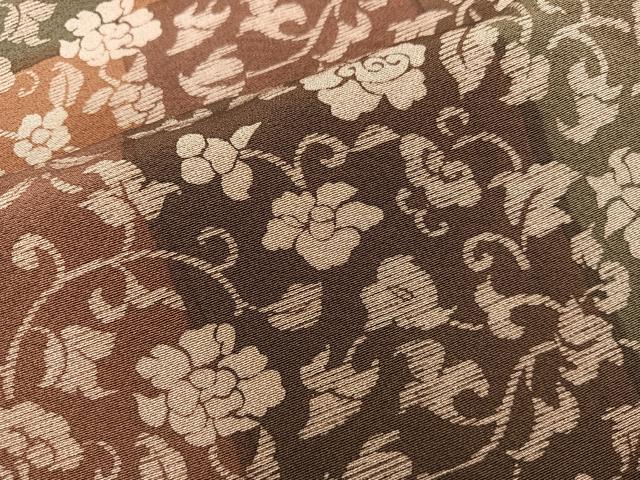 平和屋着物■上質な小紋 椿唐草文 正絹 逸品 BAAY0657mz