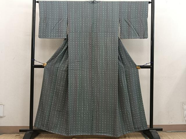 平和屋着物■上質な小紋 幾何学文様 正絹 逸品 BAAY0658mz