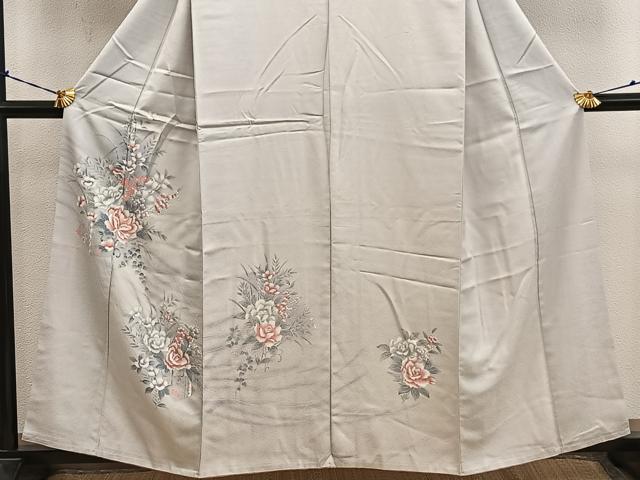 平和屋着物■訪問着 牡丹花文 正絹 逸品 BAAY0664mz