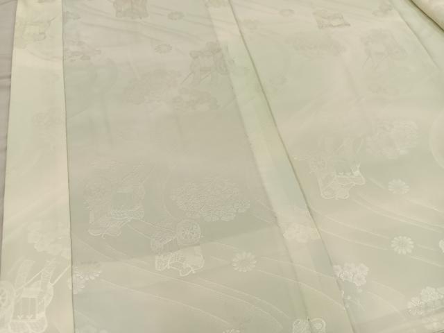 平和屋着物■長襦袢 無双仕立て 御所車花文 暈し染め 正絹 逸品 BAAY0671mz