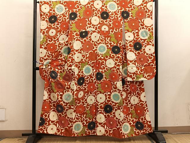 平和屋着物■豪華振袖 駒刺繍 菊唐草文 金彩 正絹 逸品 BAAY0688mz