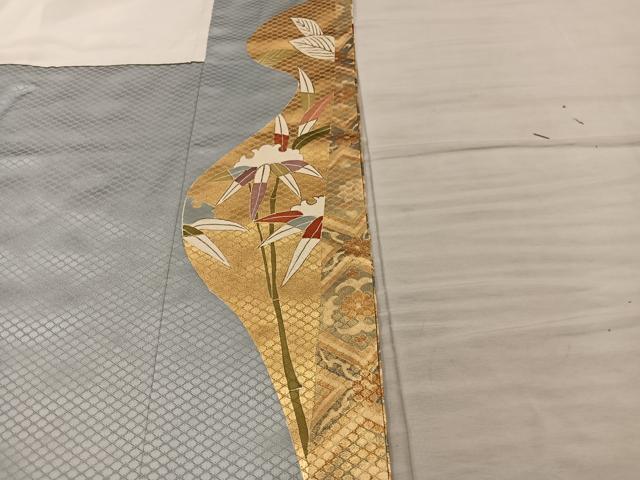平和屋着物■豪華色留袖 駒刺繍 鳳凰花文 金彩 正絹 逸品 BAAY0704mz