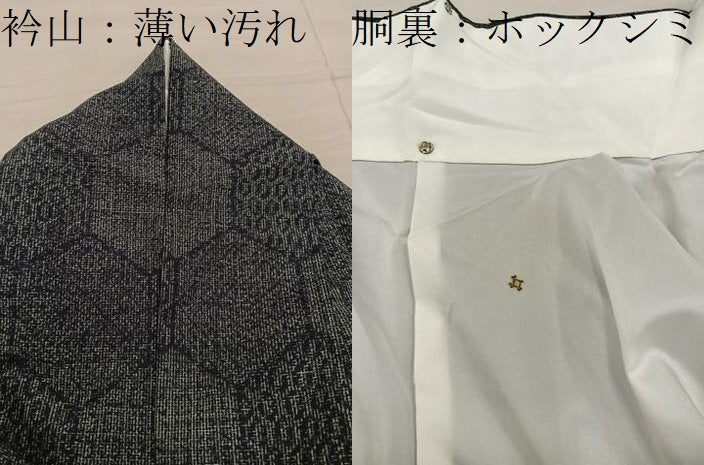 平和屋着物■上質な紬 亀甲文 正絹 逸品 BAAY0717mz