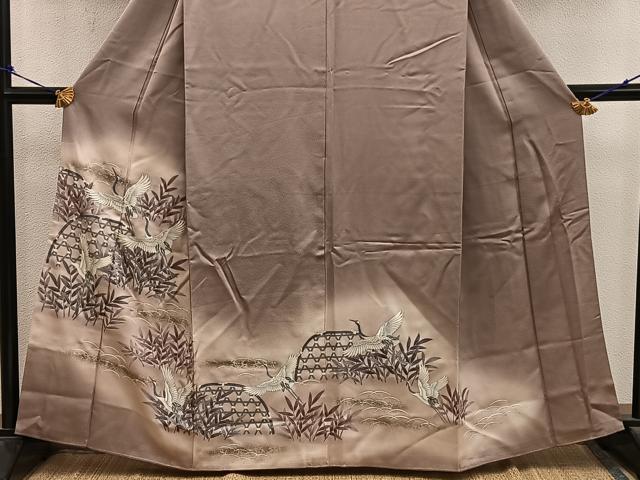 平和屋着物■豪華色留袖 刺繍 籬菊花文 暈し染め 正絹 逸品 BAAY0718mz