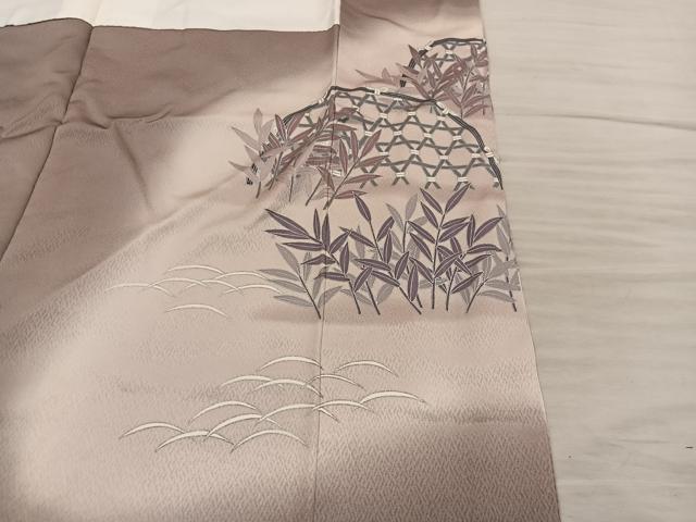 平和屋着物■豪華色留袖 刺繍 籬菊花文 暈し染め 正絹 逸品 BAAY0718mz