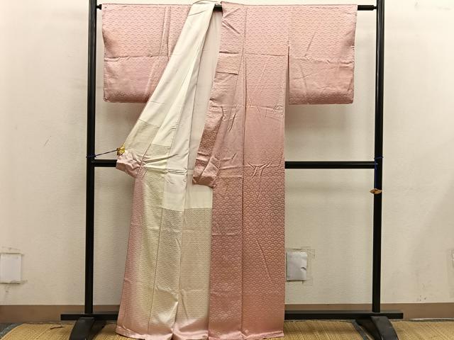 平和屋着物■上質な小紋 青海波地紋 暈し染め 正絹 逸品 BAAY0719mz