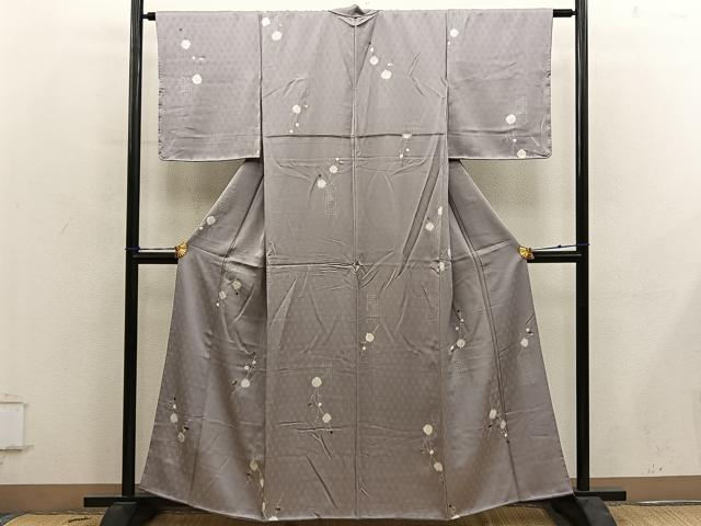 平和屋着物■上質な小紋 枝花文 正絹 逸品 BAAY0720mz