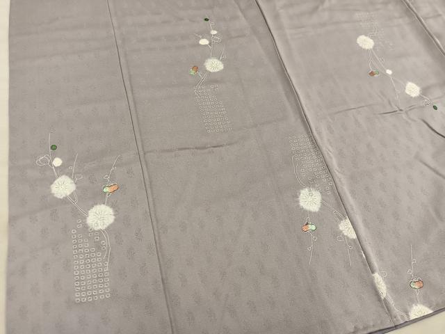 平和屋着物■上質な小紋 枝花文 正絹 逸品 BAAY0720mz