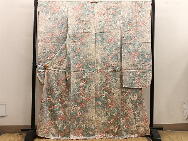 平和屋着物■豪華振袖 椿花文 暈し染め 金彩 正絹 逸品 BAAY0724mz