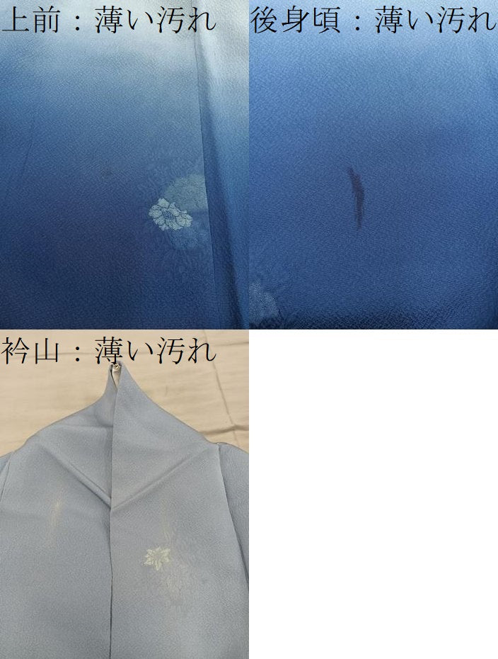 平和屋着物■訪問着 草花文 暈し染め 正絹 逸品 BAAY0733mz