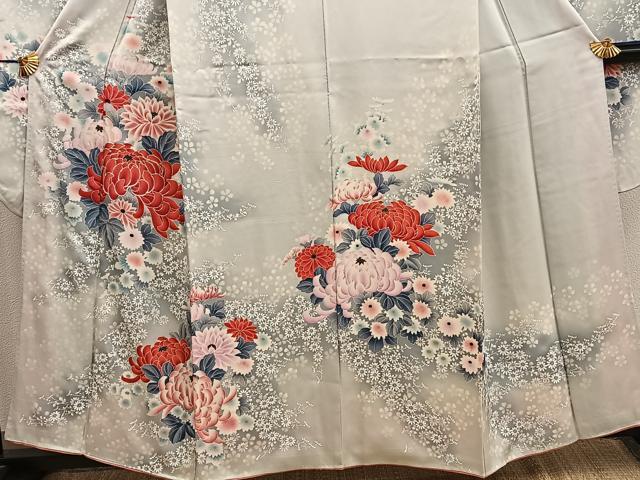 平和屋着物■豪華振袖 刺繍 草花文 暈し染め 正絹 逸品 BAAY0741mz