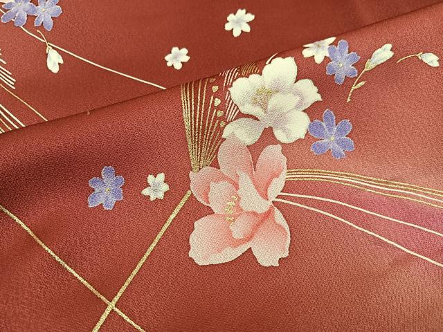 平和屋着物■上質な小紋 草花文 暈し染め 金彩 やまと誂製 正絹 逸品 未使用 BAAY0755mz