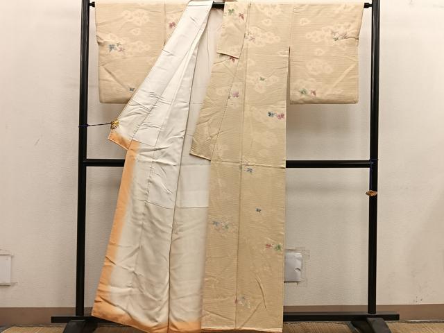 平和屋着物■上質な小紋 舞蝶文 正絹 逸品 BAAY0765mz