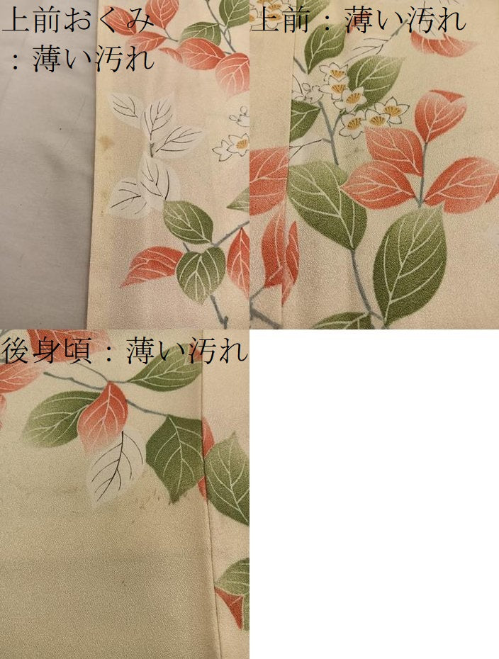 平和屋着物■上質な小紋 草花文 正絹 逸品 BAAY0772mz