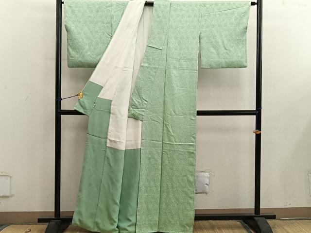 平和屋着物■大変加工の良い総絞り小紋 小田急扱い 正絹 逸品 BAAY0773mz