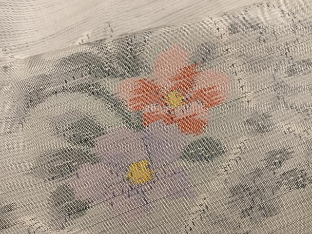 平和屋着物■上質な紬 亀甲花文 正絹 逸品 BAAY0783mz