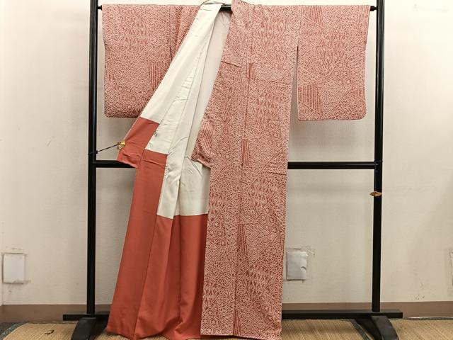 平和屋着物■上質な小紋 総絞り 亀甲花文 そごう扱い 正絹 逸品 BAAY0787mz