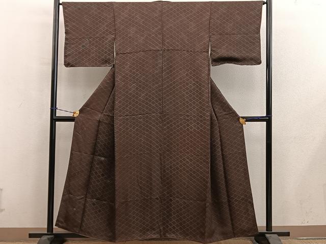 平和屋着物■訪問着 刺繍 松皮菱花文 正絹 逸品 BAAY0799mz
