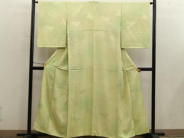 平和屋着物■上質な小紋 雲重ね花地紋 暈し染め 正絹 逸品 BAAY0801mz