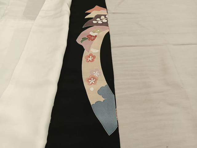 平和屋着物■豪華黒留袖 作家物 駒刺繍 束ね熨斗花文 金彩 正絹 逸品 BAAY0806mz