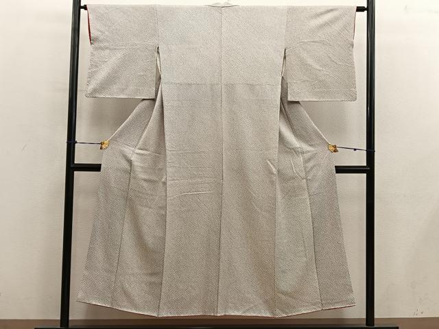 平和屋着物■大変加工の良い総絞り小紋 正絹 逸品 BAAY0812mz