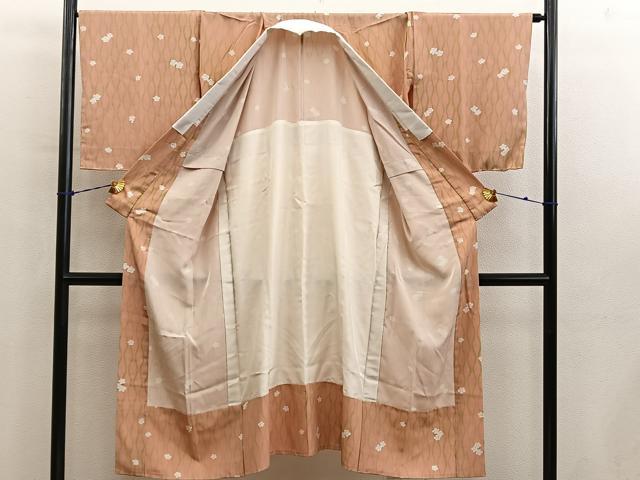 平和屋着物■長襦袢 無双仕立て 梅花文 正絹 逸品 BAAY0832mz