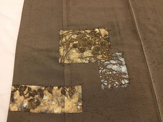 平和屋着物●訪問着 刺繍 草花文 金彩 正絹 逸品 BAAY0840mz