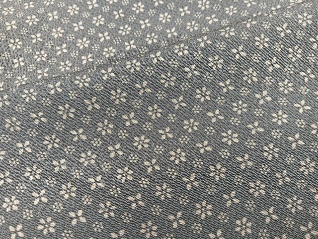 平和屋着物■上質な小紋 草花文 鬼しぼ縮緬 正絹 逸品 BAAY0841mz