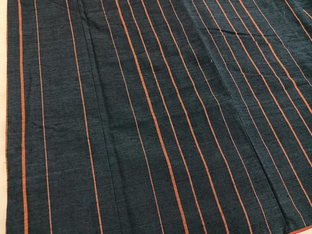 平和屋着物■上質な紬 背抜き仕立て 間道 正絹 逸品 BAAY0858mz
