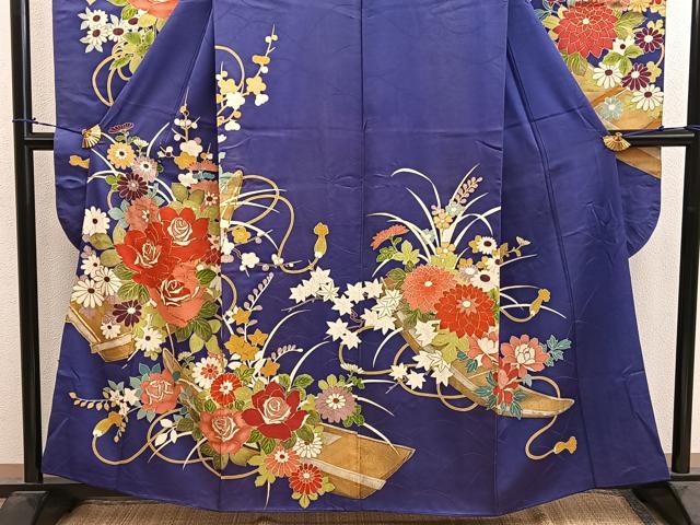 平和屋着物■豪華振袖 駒刺繍 薔薇 船 金彩 正絹 逸品 BAAY0861mz