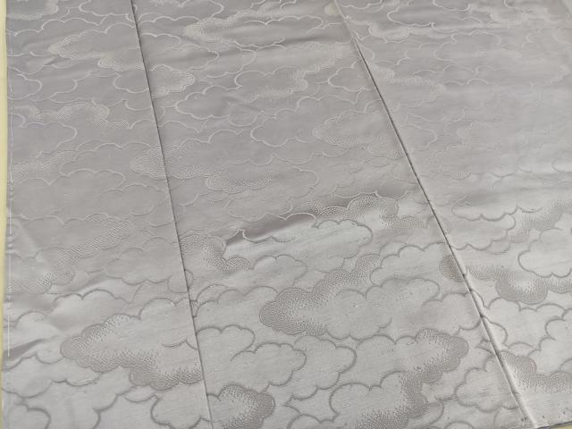 平和屋着物■上質な色無地 雲重ね地紋 霞色 正絹 逸品 未使用 BAAY0862mz