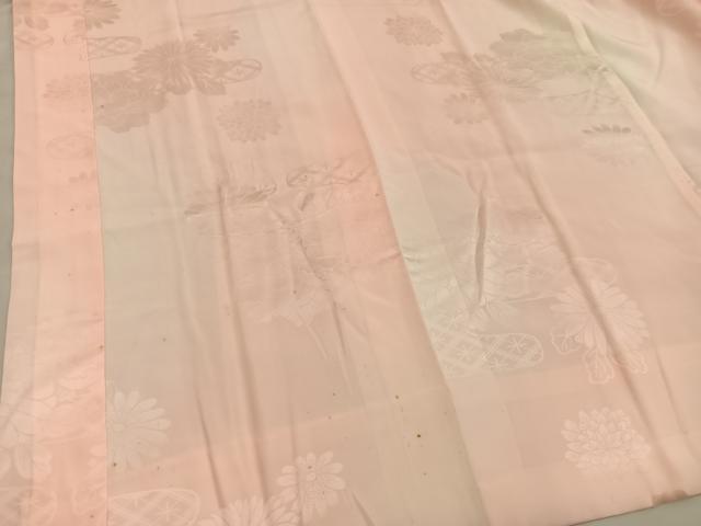 平和屋着物■長襦袢 袷 菊花地紋 暈し染め 半衿刺繍 正絹 逸品 BAAY0871mz