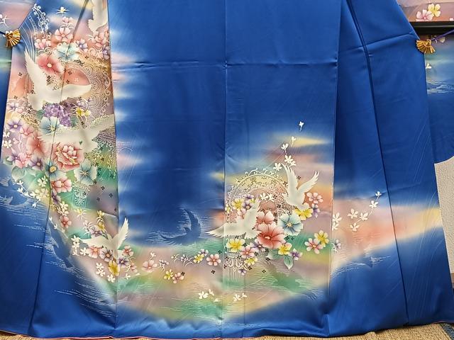 平和屋着物■豪華振袖 花鳥文 暈し染め 金銀糸 正絹 逸品 BAAY0880mz