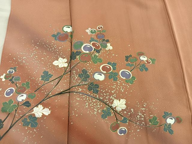 平和屋着物■訪問着 枝花文 暈し染め 金彩 正絹 逸品 BAAY0883mz