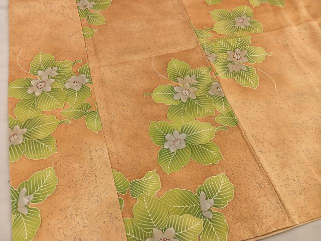 平和屋着物■上質な小紋 草花文 正絹 逸品 BAAY0885mz